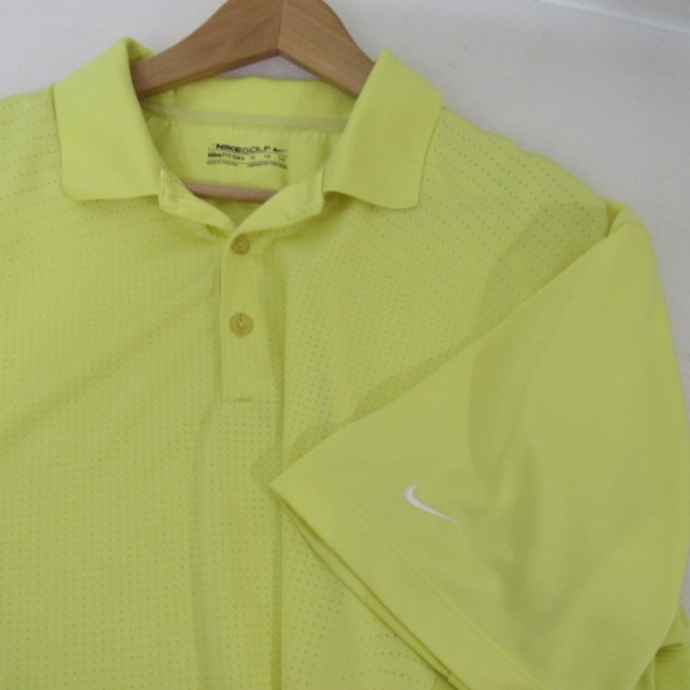 Nike Dri-Fit Yellow Golf Short‎ Sleeve Polo Men’s